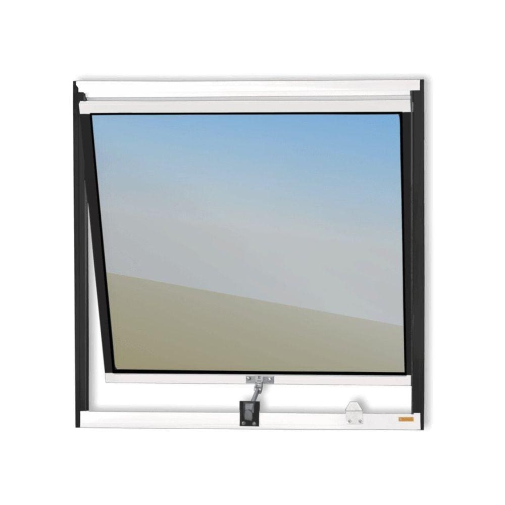 Janela de Alumínio Maxim-Ar 60x60cm Vidro Espelhado Plus Brimak Mix Preto