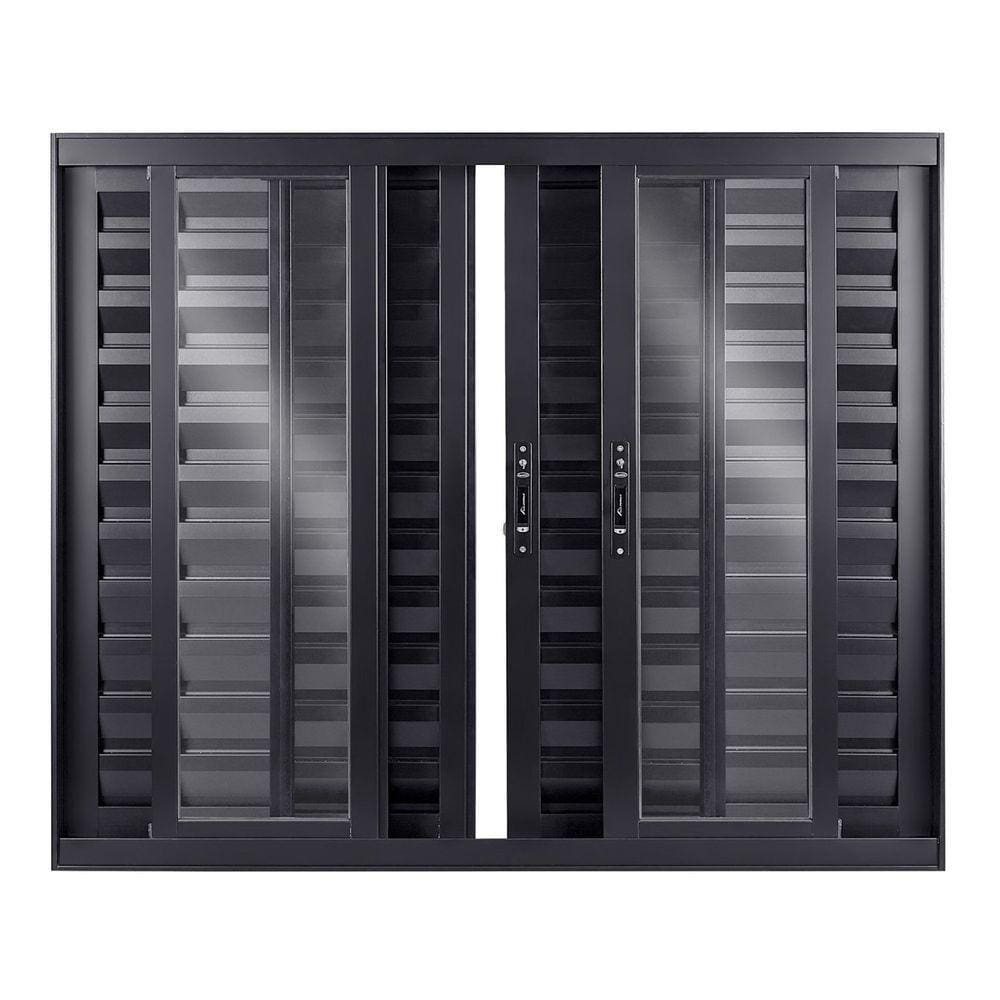 Janela de Alumínio Veneziana de Correr 100x120x10cm 6 Folhas Vidro Liso Topsul Esquadrisul