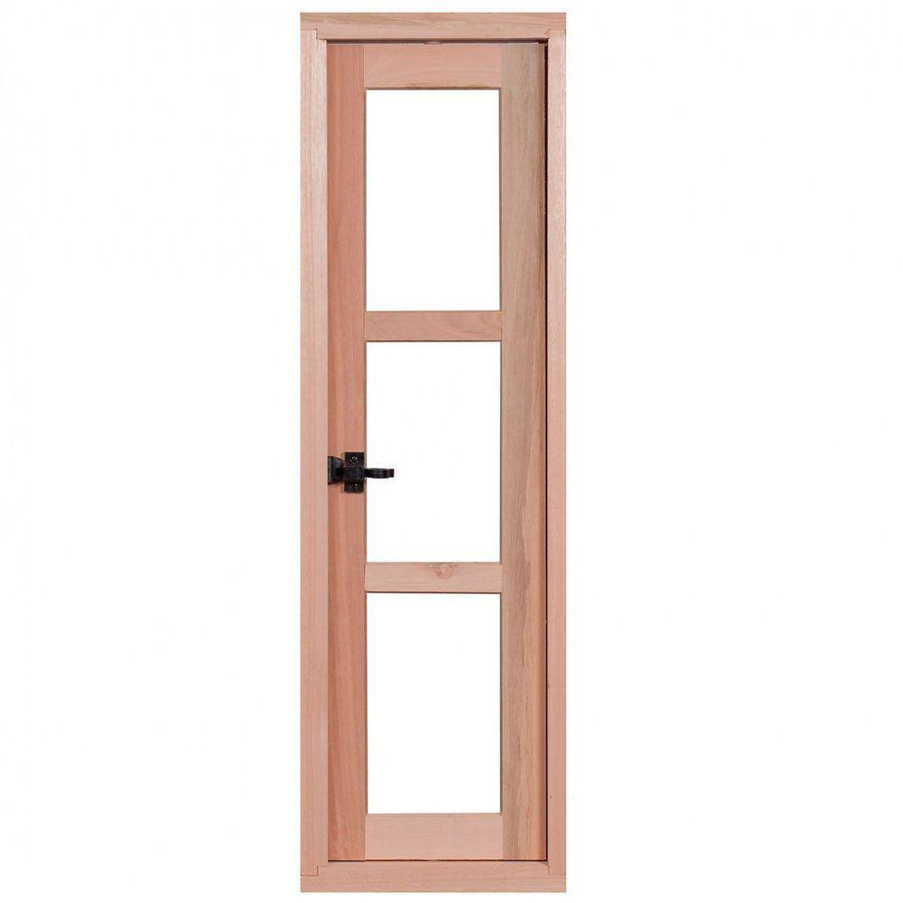 Janela de Madeira Maxim-Ar 110x40cm Pivotante Caixilho 9,4cm EWK JP63 Rondosul Marroml