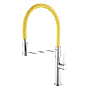Torneira de Cozinha para Mesa Flexível Minimal Meber Metais 1178 BA Amarelo