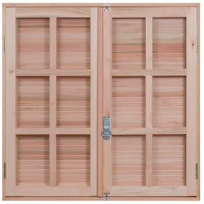 Janela de Madeira Veneziana 120x140cm Com Caixilho 8,5cm EWK 150 Rondosul Marroml