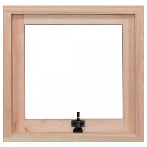 Janela de Madeira Maxim-Ar 80x80cm com Caixilho 9,4cm EWR MP60 Rondosul Marroml