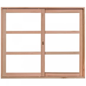 Janela de Madeira de Correr 100x80cm Com Caixilho 8,5cm EWK 290 Rondosul Marroml