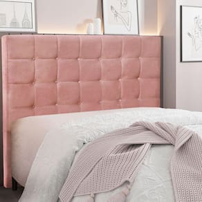 Cabeceira Solteiro 90cm Veludo Verona Spezzia Rosa