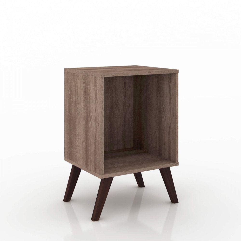 Mesa de Cabeceira Retrô com Nicho RT 3013 Movelbento Movelbento Rústico