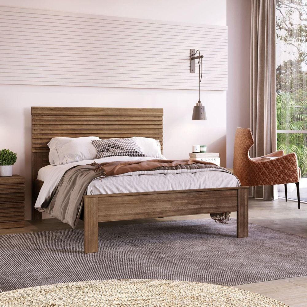 Cama Casal Horizonte Artemobili Nogal