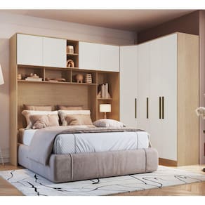 Canto Obliquo 1 Porta Wood Móveis Castro Angelin/Blanc
