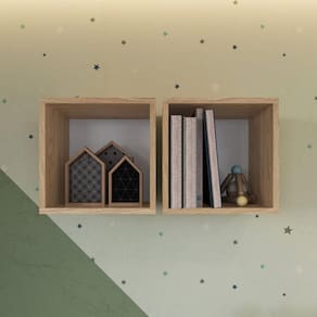 Nicho Infantil de Parede Simples Linha Favo de Mel Completa Móveis Itapuã Com Branco