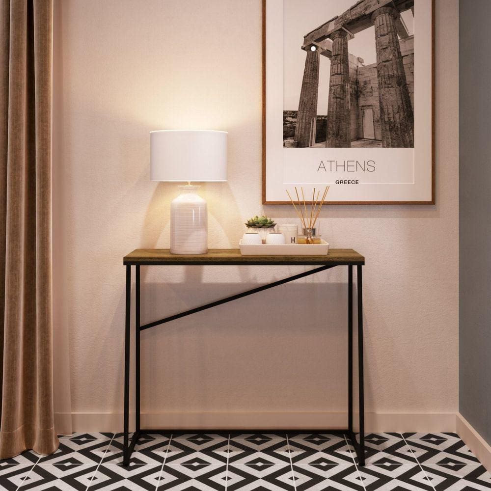 Aparador Placa e Ponto preto/noce oro