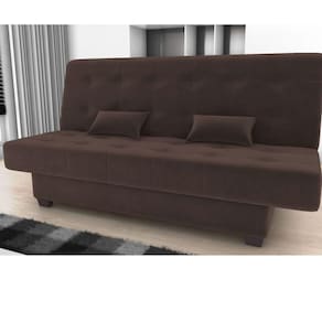 Sofá Cama Reclinável 3 Lugares Laila Matrix Marrom