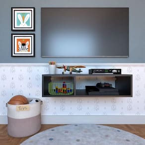Nicho para Quarto Infantil 80cm Preto