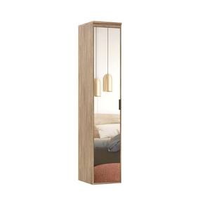 Guarda Roupas Modulado 45cm 1 Porta com Espelho 5 Cabideiros Belmax Carvalho
