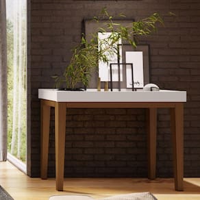 Aparador Madeira Maciça e MDF Laqueado Fresh Artemobili Branco/Imbuia