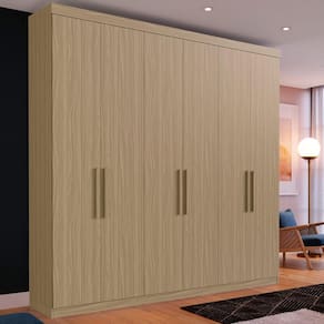 Guarda Roupa Casal 6 Portas 2 Gavetas Bélgica Edez Cedro