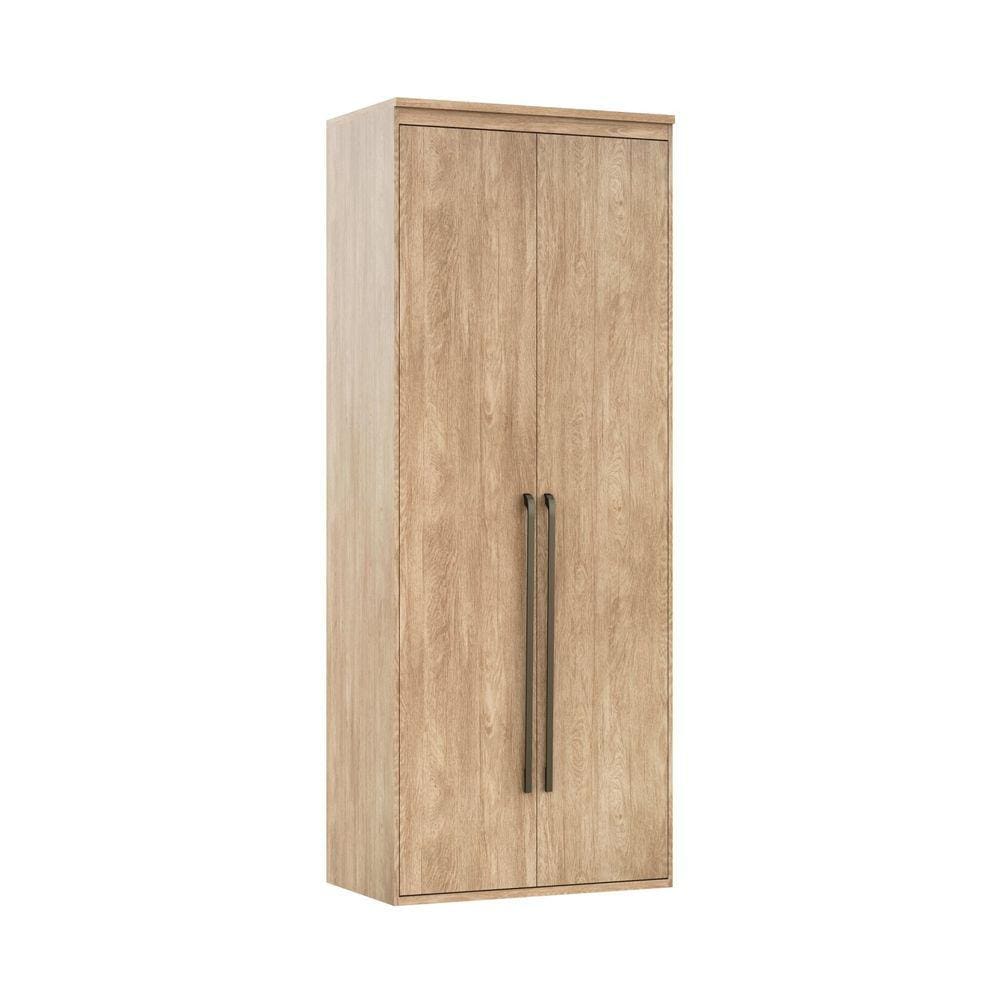 Guarda Roupa Modulado 70cm 2 Portas 2 Cabideiros Belmax Carvalho