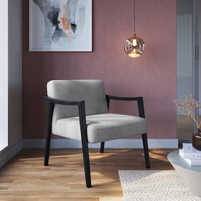 Poltrona Decorativa em Algodão Petra Yescasa Preto