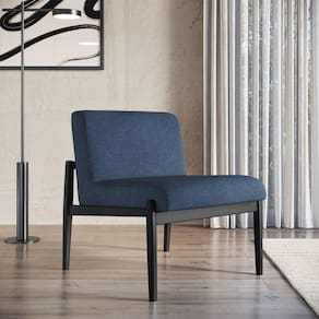 Poltrona em Madeira Maciça sem Braço Narvi Preto Tec Poly 389 G-3