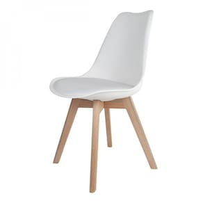 Cadeira Base em Madeira Saarinen Wood Branco