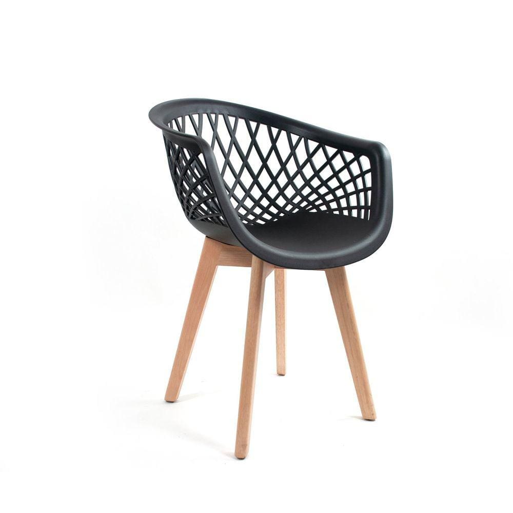 Cadeira para Sala de Jantar Web Wood Preto