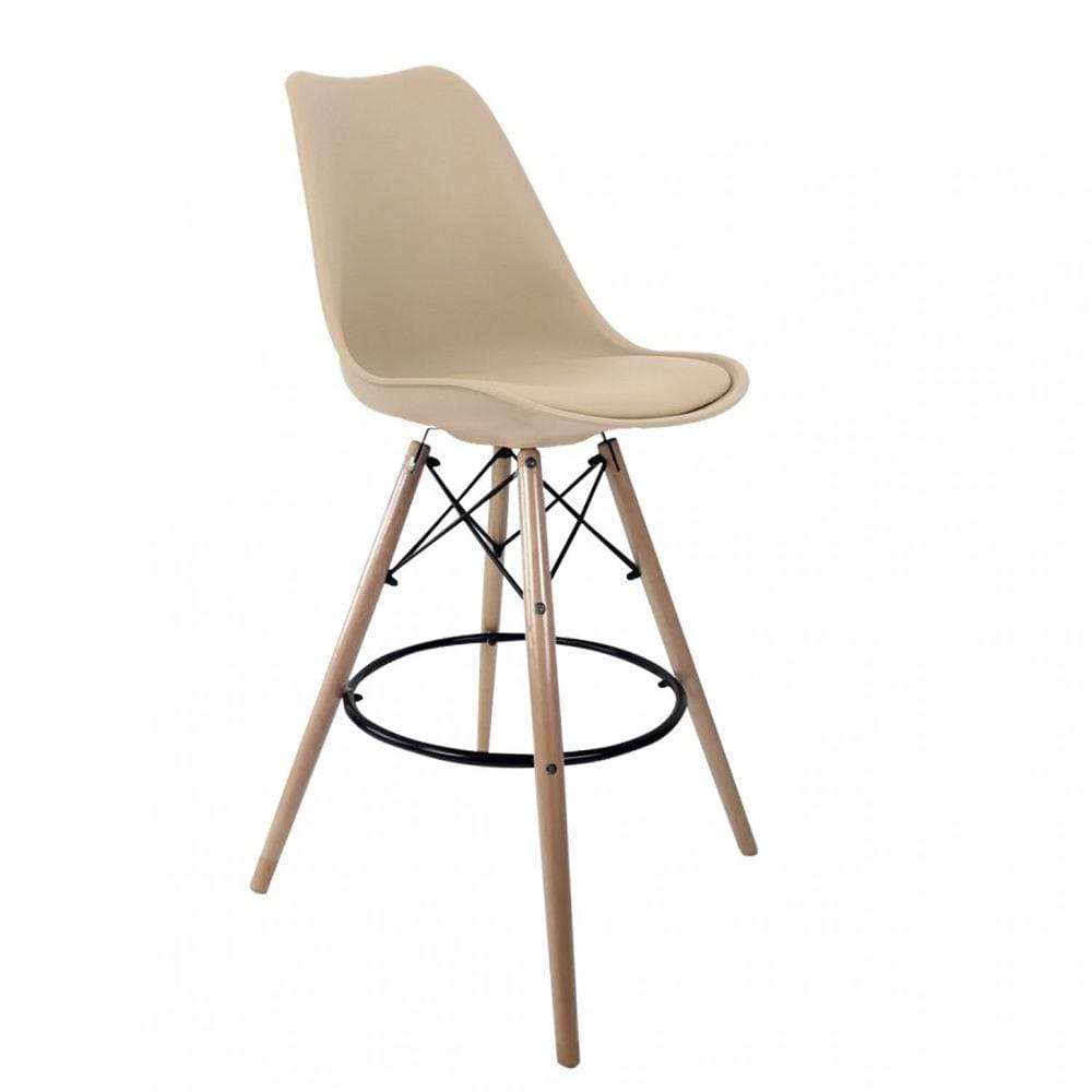 Banqueta PP DSW-m Saarinen Nude/Madeirado
