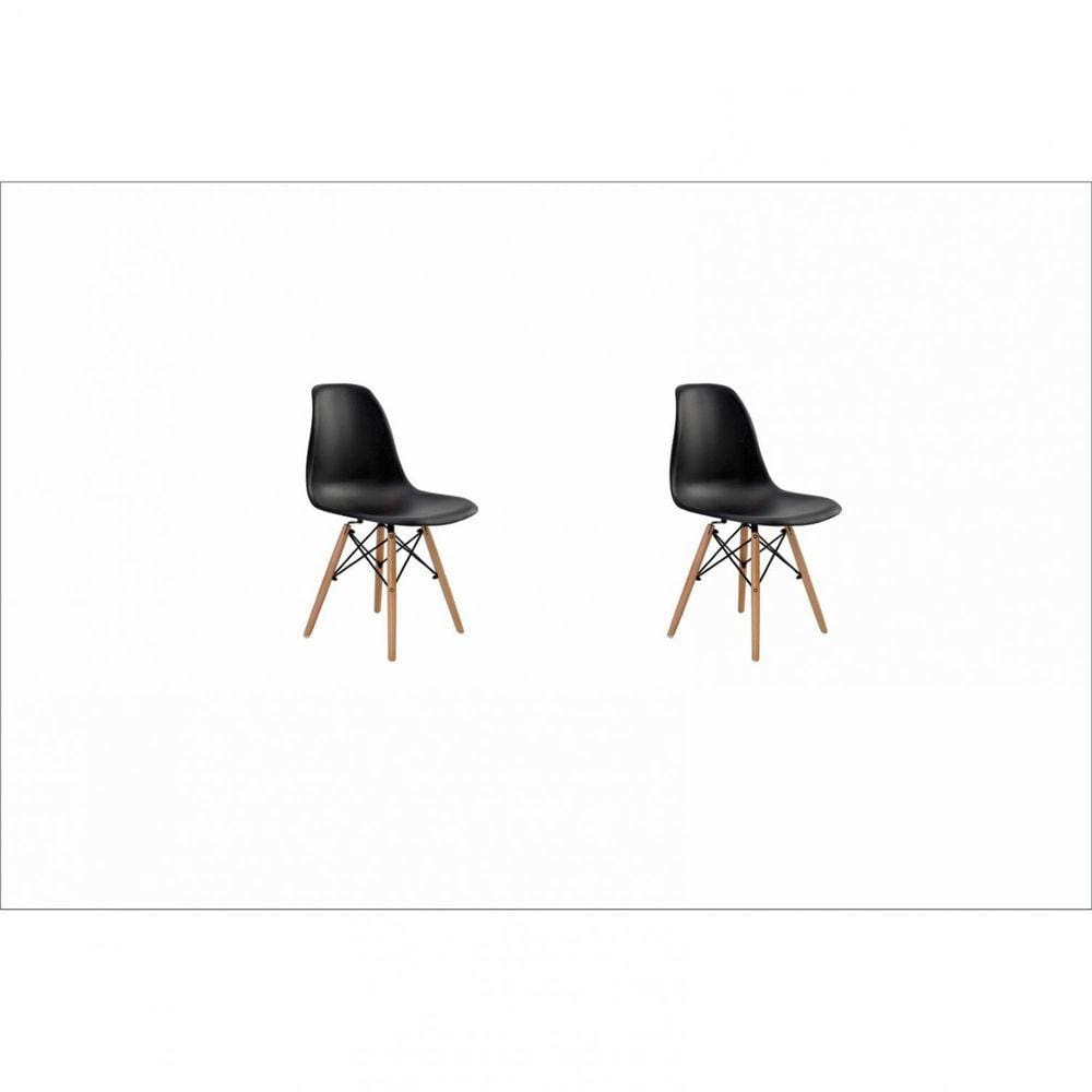 Kit 2 Cadeiras Eiffel Pp Rivatti Preto