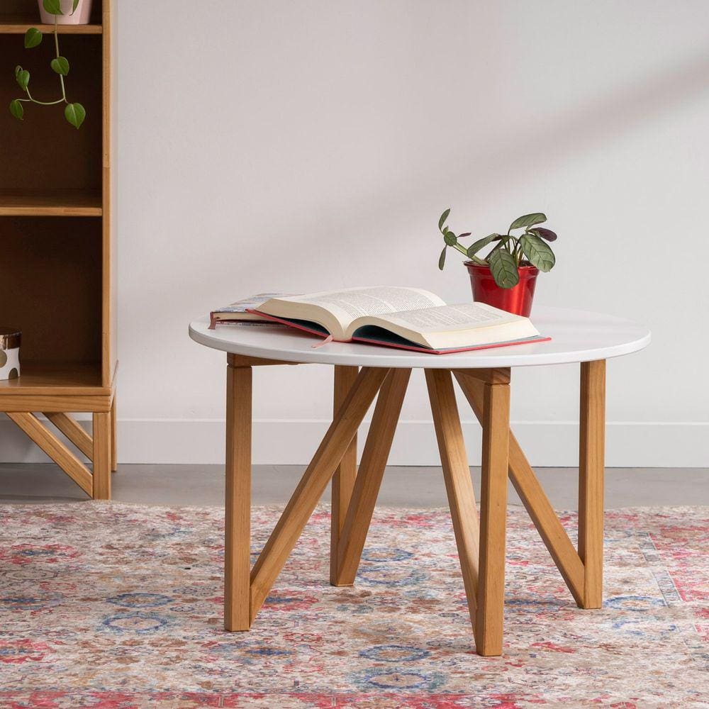 Mesa de Centro Nina CabeCasa MadeiraMadeira Amêndoa/Branco