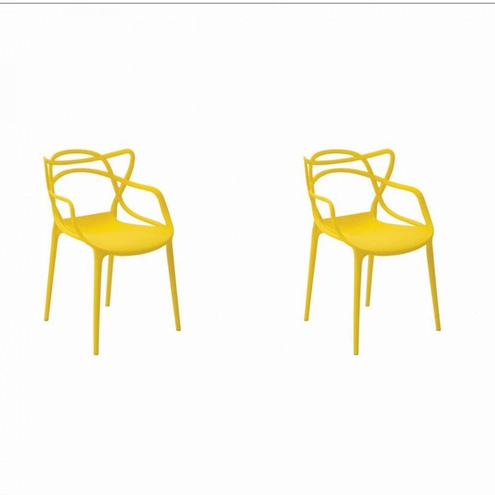 Conjunto 2 Cadeiras Allegra Rivatti Amarelo
