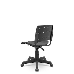 Cadeira para Escritório Ergonômica Secretária Giratória Ergoplax Mais NR17 Plaxmetal Preto