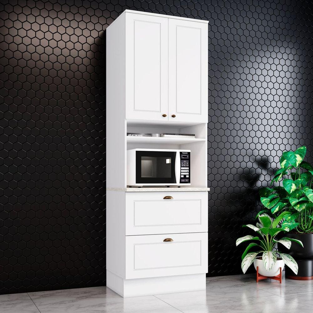Paneleiro com Torre Quente 1 Forno Internacional Henn Branco Fosco