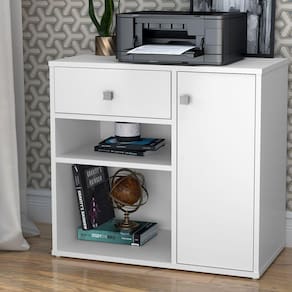 Armário Multiuso 1 Porta 1 Gaveta Ravena Nova Mobile Branco