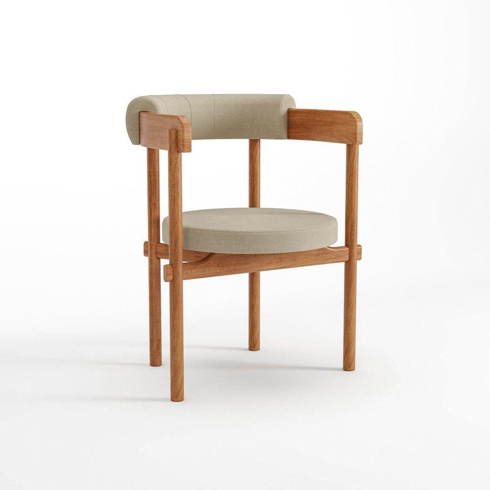 Cadeira para Sala de Jantar Cavalet Champagne/ Bege 44B