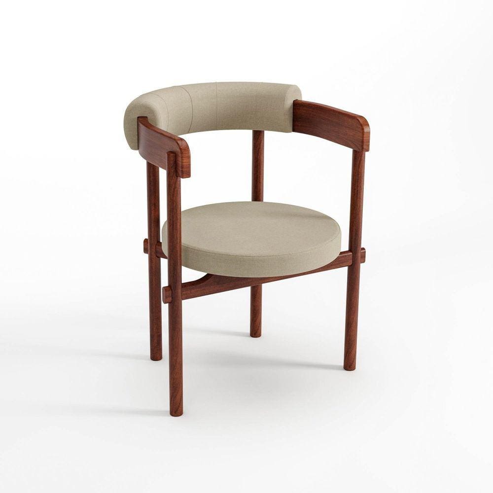 Cadeira para Sala de Jantar Cavalet Castanho/Bege 44B