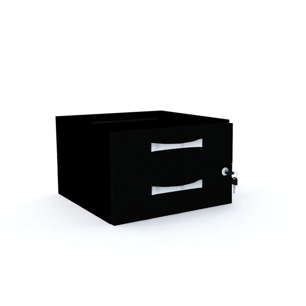Gaveteiro Aéreo 2 Gavetas Maxxi Pandin Móveis Preto