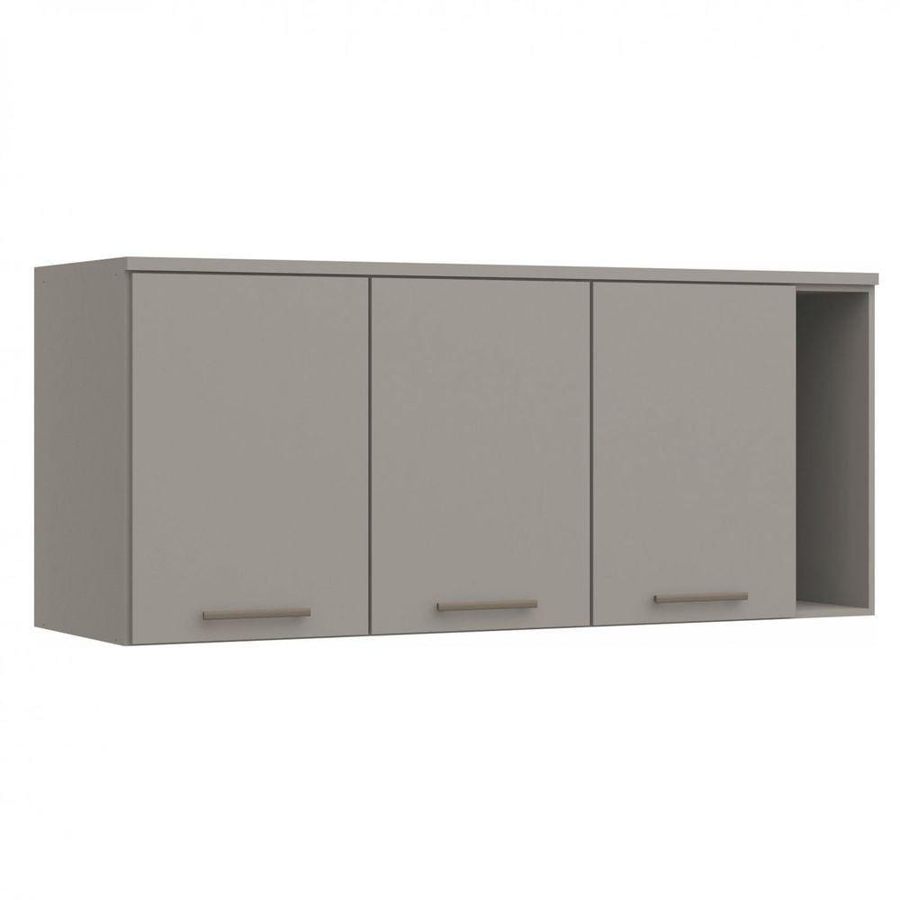 Ponte Modulada Queen 3 Portas Elegance Móveis Castro NIQUEL/NIQUEL