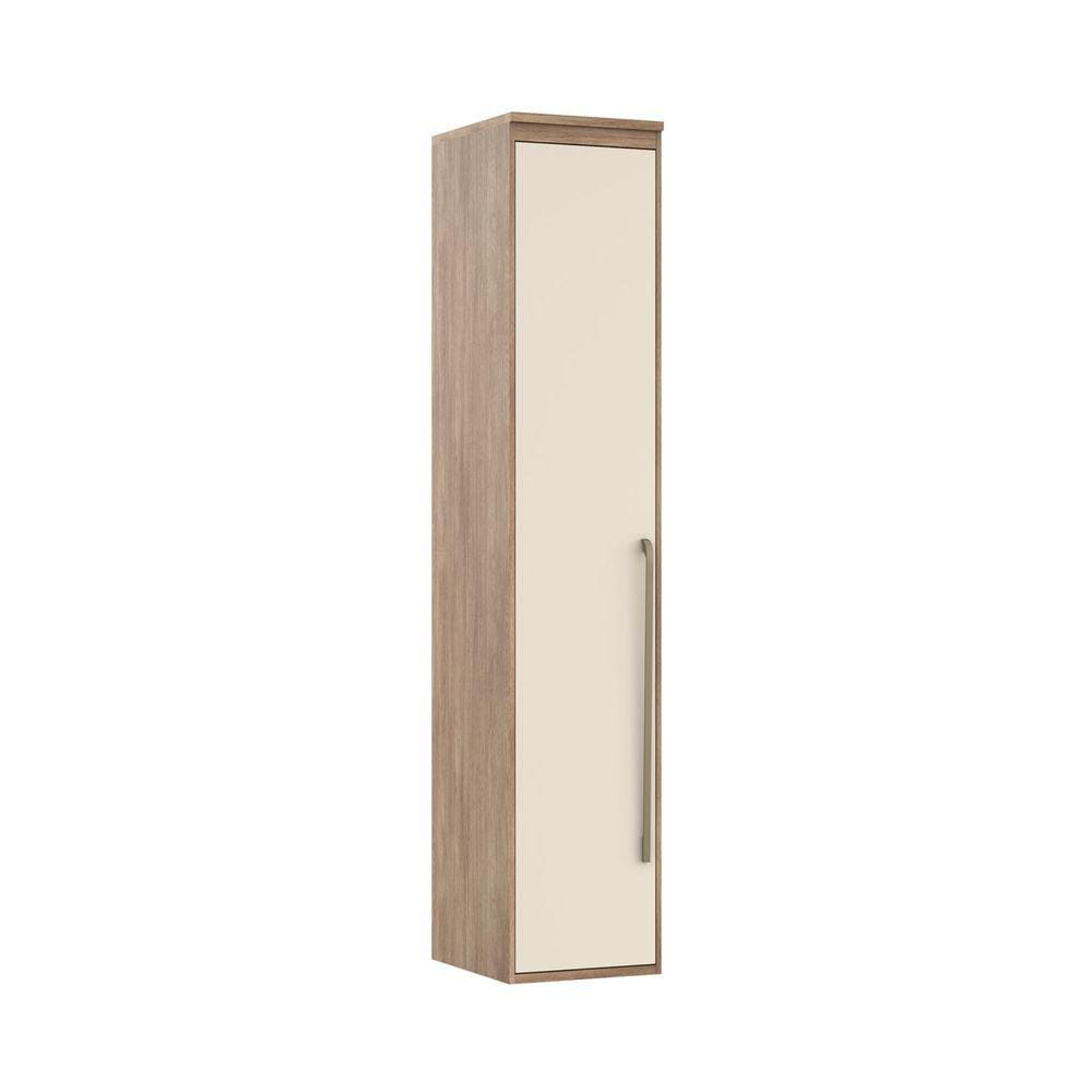 Módulo 45cm 1 Porta com Prateleiras Belmax Carvalho/Off White