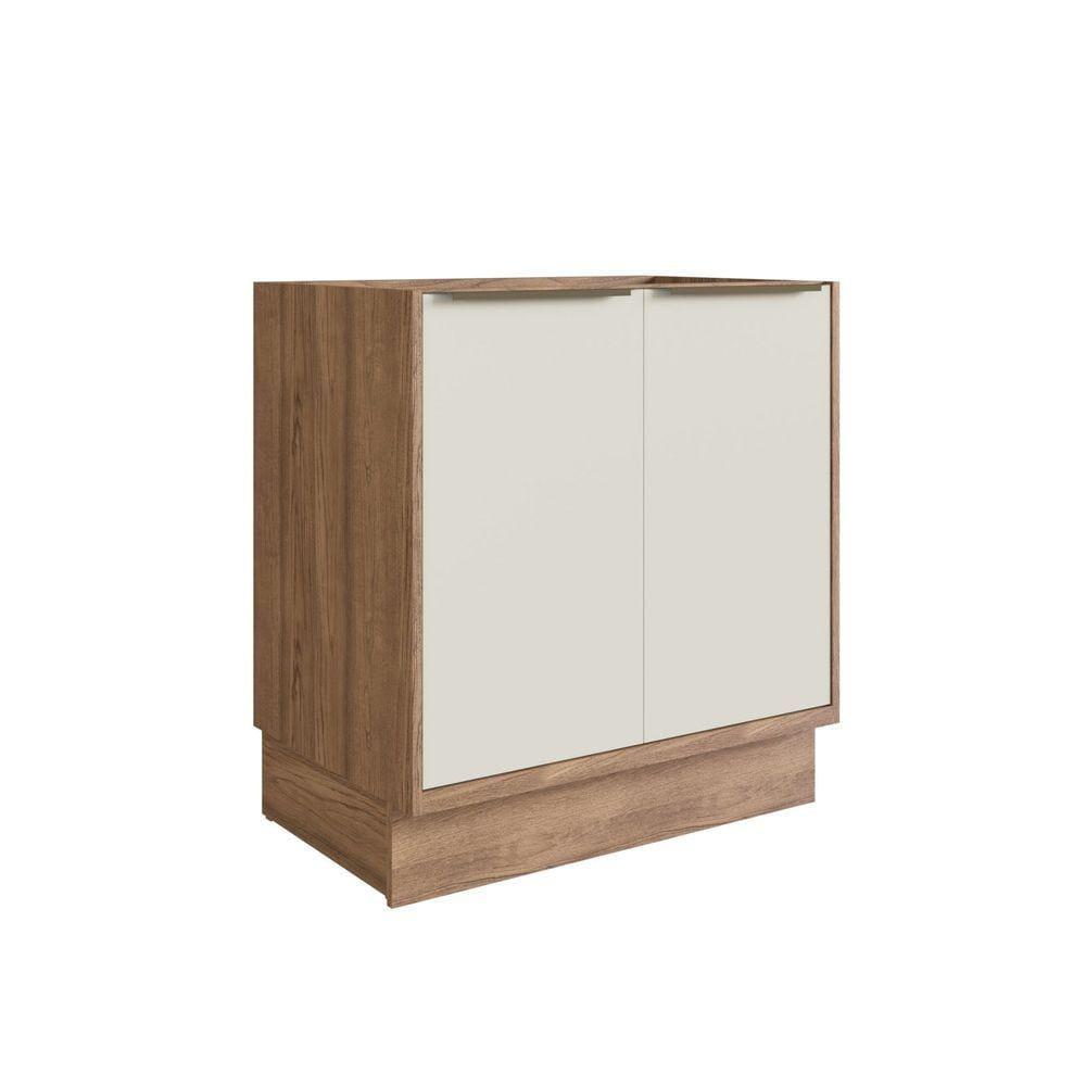 Balcão de Cozinha 80cm 2 Portas Viena Herval Louro Freijó/Argila