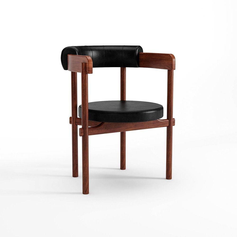 Cadeira para Sala de Jantar Cavalet Castanho/Preto 22B