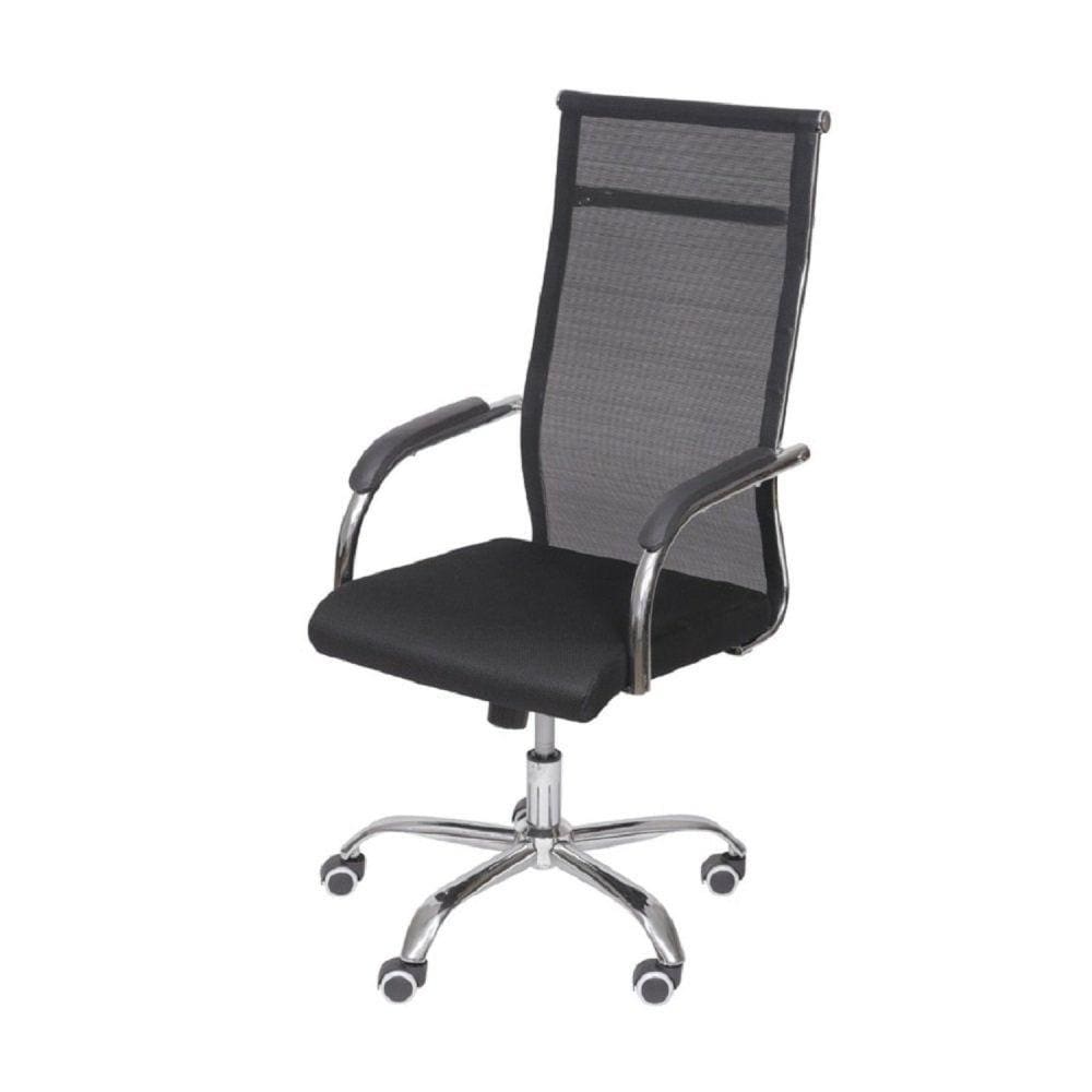 Cadeira para Escritório Presidente Alta Roma 3312 Or Design Preto