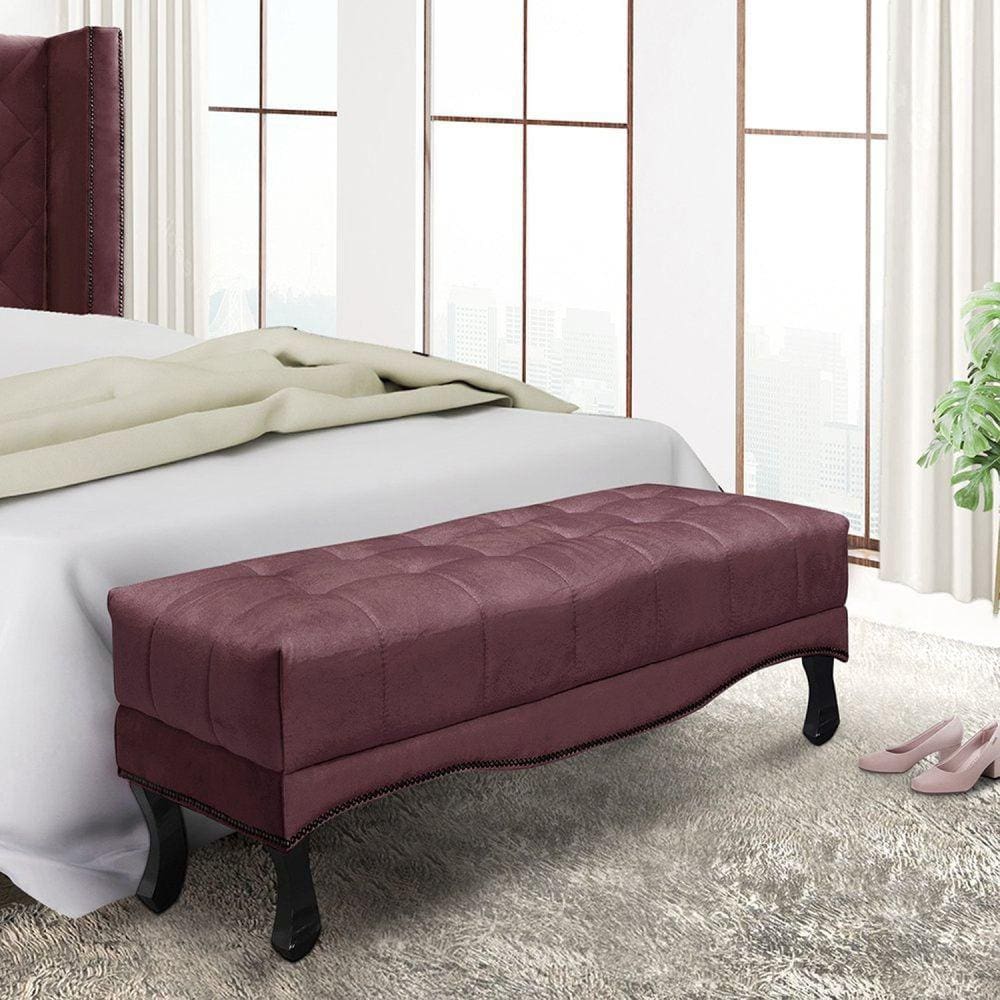 Calçadeira Recamier King Vicenza Spezzia Decor Vinho