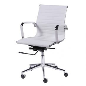 Cadeira para Escritório Diretor Esteirinha com Relax Sintético 3301 Or Design Branco