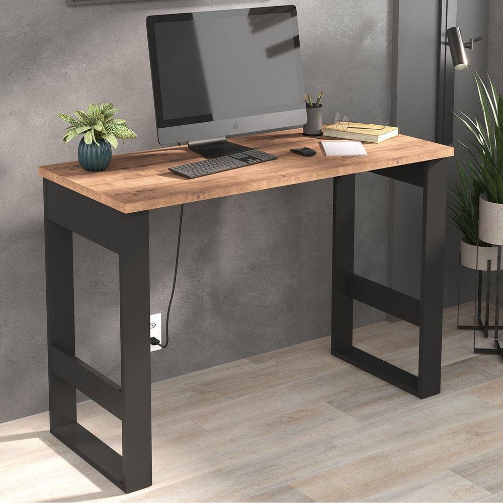 Escrivaninha Industrial Foscarini Preto/Solanum
