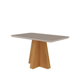 Mesa de Jantar 130cm Maite Cimol Marrom/Off White