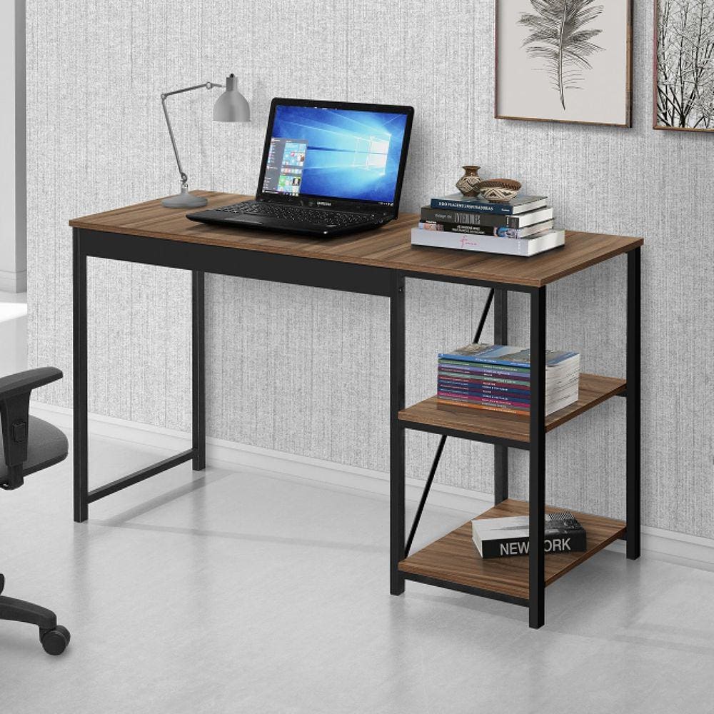 Escrivaninha Office Pietra Yescasa Nogal/Preto