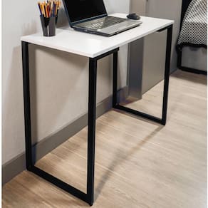 Escrivaninha Industrial Slim Yescasa Branca/Preto
