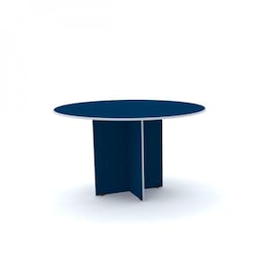 Mesa reunião Redonda Maxxi MX1000 Cinza/Azul