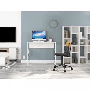 Escrivaninha Industrial 90cm Fabrick Caemmun Branca