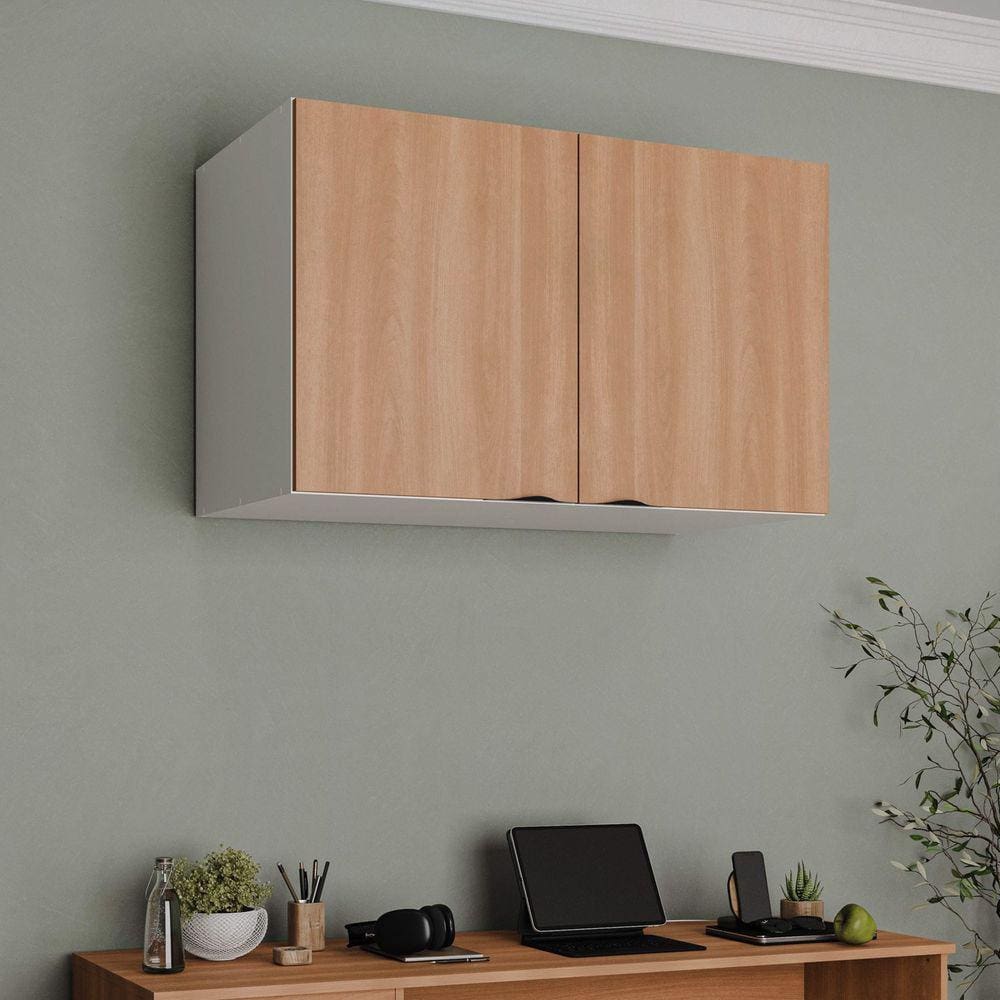 Ponte Modular 2 Portas Hera CabeCasa MadeiraMadeira Branco Geada/Louro