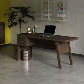 Mesa para Escritório 163cm 2 Gavetas Me4122 Tecno Mobili Rústico