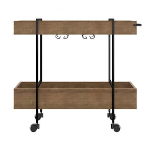 Carrinho Bar Industrial Steel Quadra Artesano Vermont/Preto