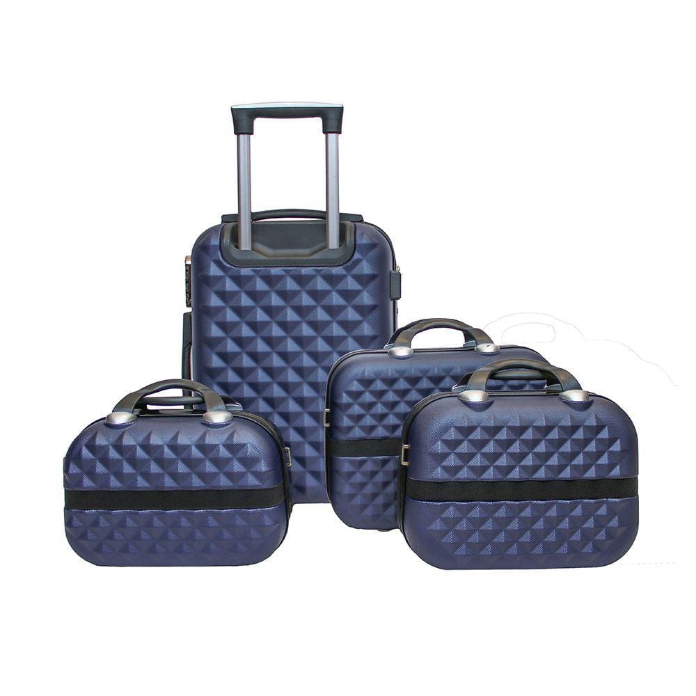 Conjunto Mala de Viagem expansível 360º e 3 frasqueiras